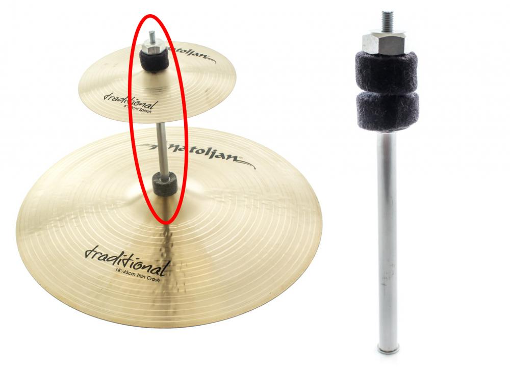 Extensor Tribal Percussion Stack de 15cm para Colocar 2 Pratos na Mesma Estante de Prato