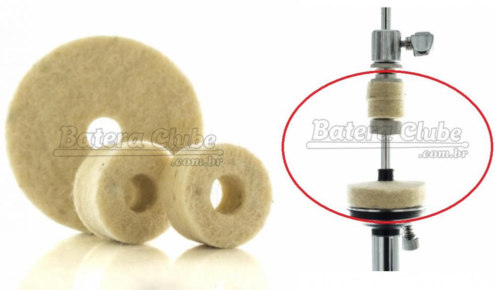 Feltros para Presilha de Máquina de Chimbal Gorilla Cru FPHHC Kit para Presilha e Base da Máquina