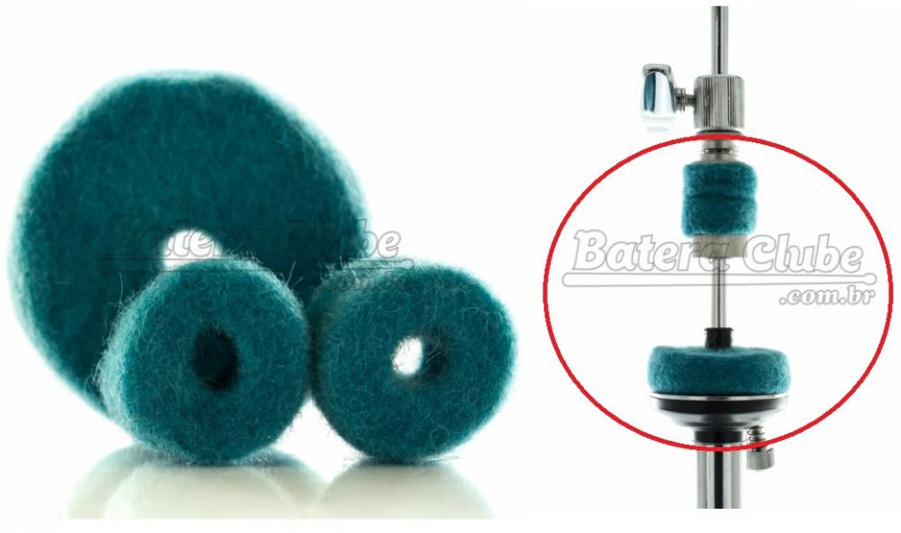 Feltros para Presilha de Máquina de Chimbal Gorilla Azul FPHHA Kit para Presilha e Base da Máquina