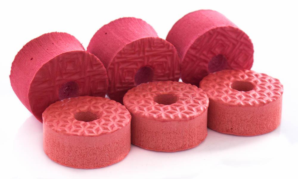 Feltros Tribal Percussion Kit com 6 Feltros (Vermelho) para Estante de Prato