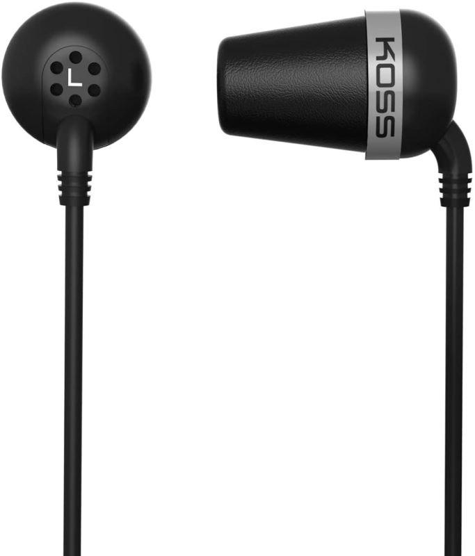 Fone de Ouvido Koss The Plug ORIGINAL Black Noise Isolation com espumas emborrachadas macias