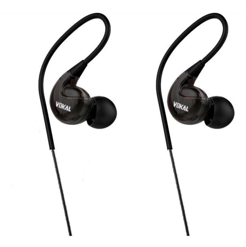 Fone de Ouvido Vokal In Ear E40 Black Extra Bass Plug Stereo com Ganho de Graves e Volume