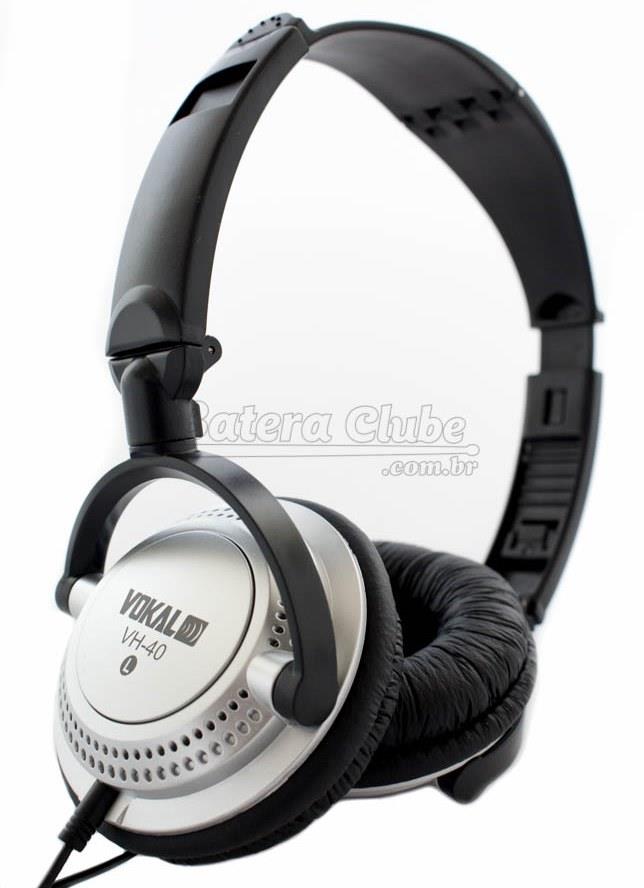 Fone de Ouvido Vokal VH40 Silver com Alto-falante de 40mm e Plug P10 Incluso
