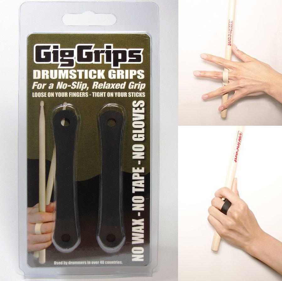 Gig Grips Borrachas de Apoio para Fixação de Baquetas kit com 1 par de borrachas na cor preta