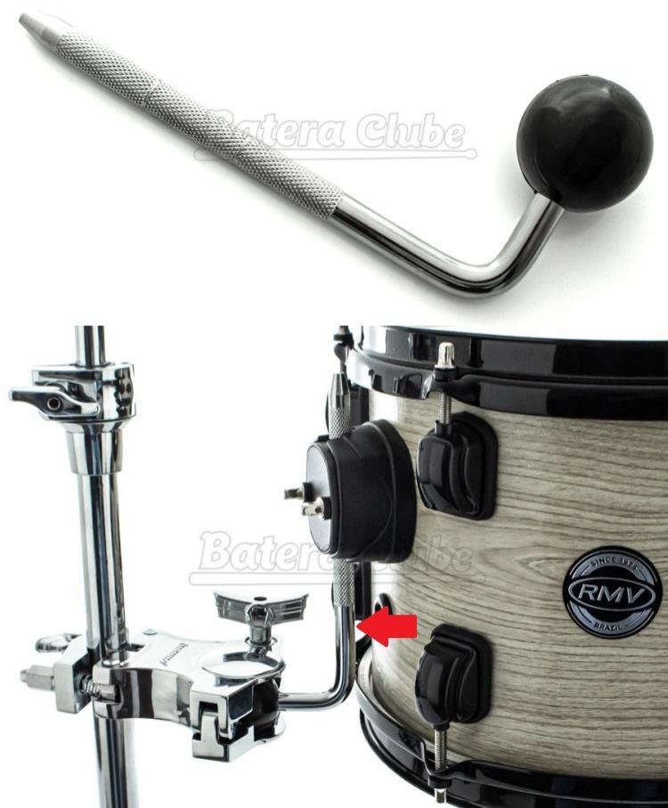 Haste com Bola de Tom Holder Torelli TCB96 com 10,5mm Padrão Tama, RMV, PDP, Sonor e a maioria