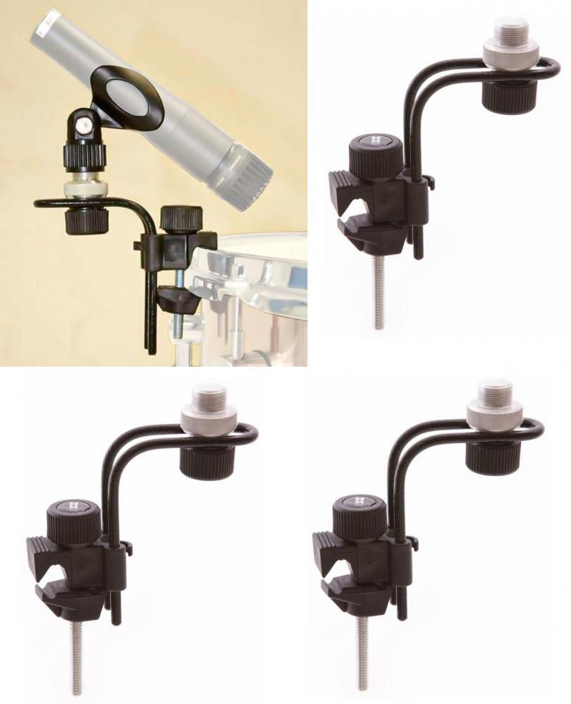 Kit com 4 Clamps de Microfone ASK B10 Compatível com Aros de Bateria e Percussão