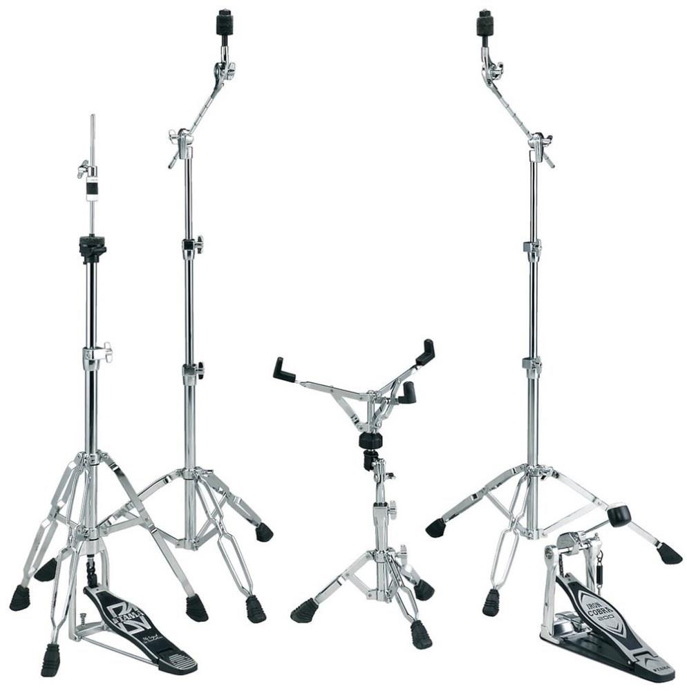 Kit de Ferragens Tama MM5WN Stagemaster com Pedal Iron Cobra, 2 Girafas, Est. Caixa e Máq. Chimbal