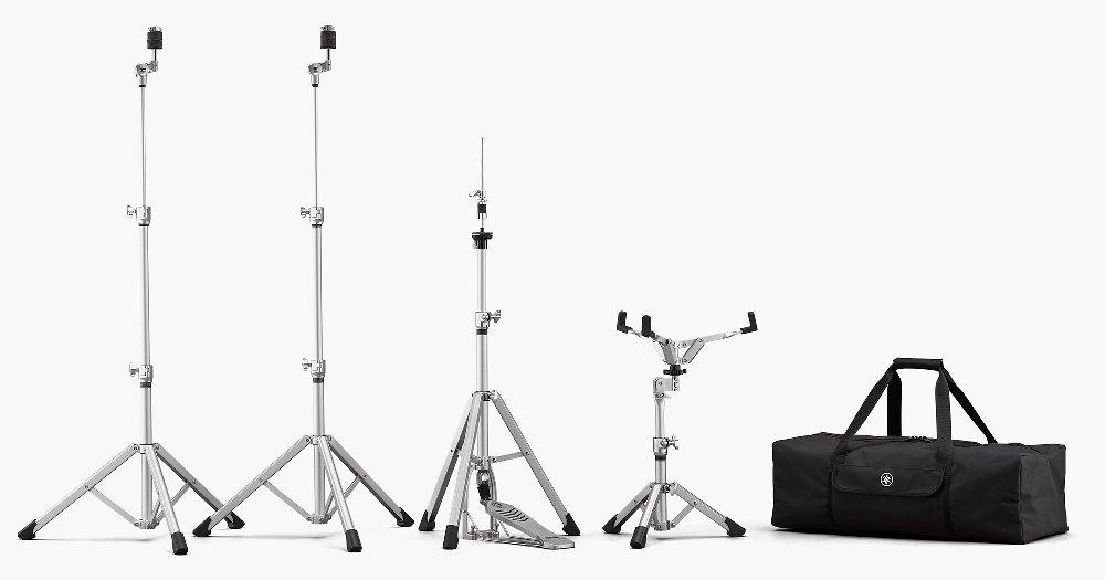 Kit de Ferragens Yamaha Crosstown Lightweight com 2 Estantes de Prato, 1 de Caixa, Máq. Hihat e Bag