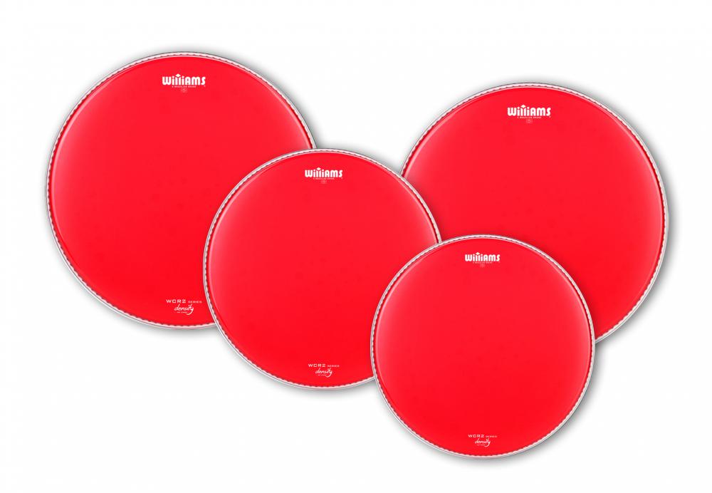 Kit de Peles Williams Density Red WCR2 Coated 2-Ply 10", 12", 14", 14" (caixa) dupla porosa vermelha