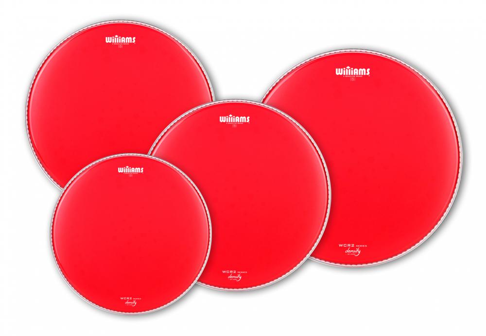 Kit de Peles Williams Density Red WCR2 Coated 2-Ply 10", 12", 16", 14" (caixa) dupla porosa vermelha