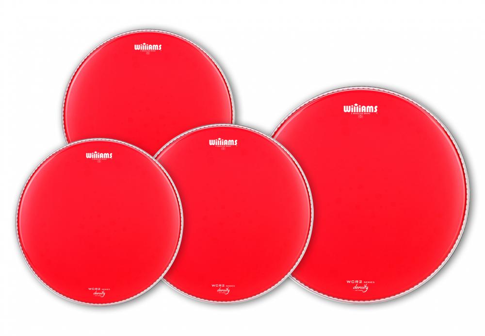 Kit de Peles Williams Density Red WCR2 Coated 2-Ply 12", 13", 16", 14" (caixa) dupla porosa vermelha
