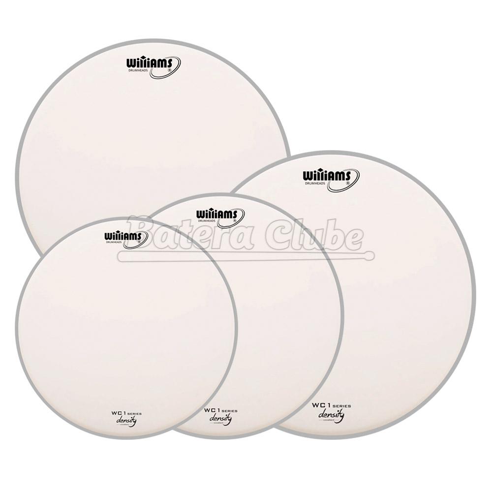 Kit de Peles Williams Density WC1 Coated 10", 12", 14", 14" (caixa) Filme Simples Porosa Clássica