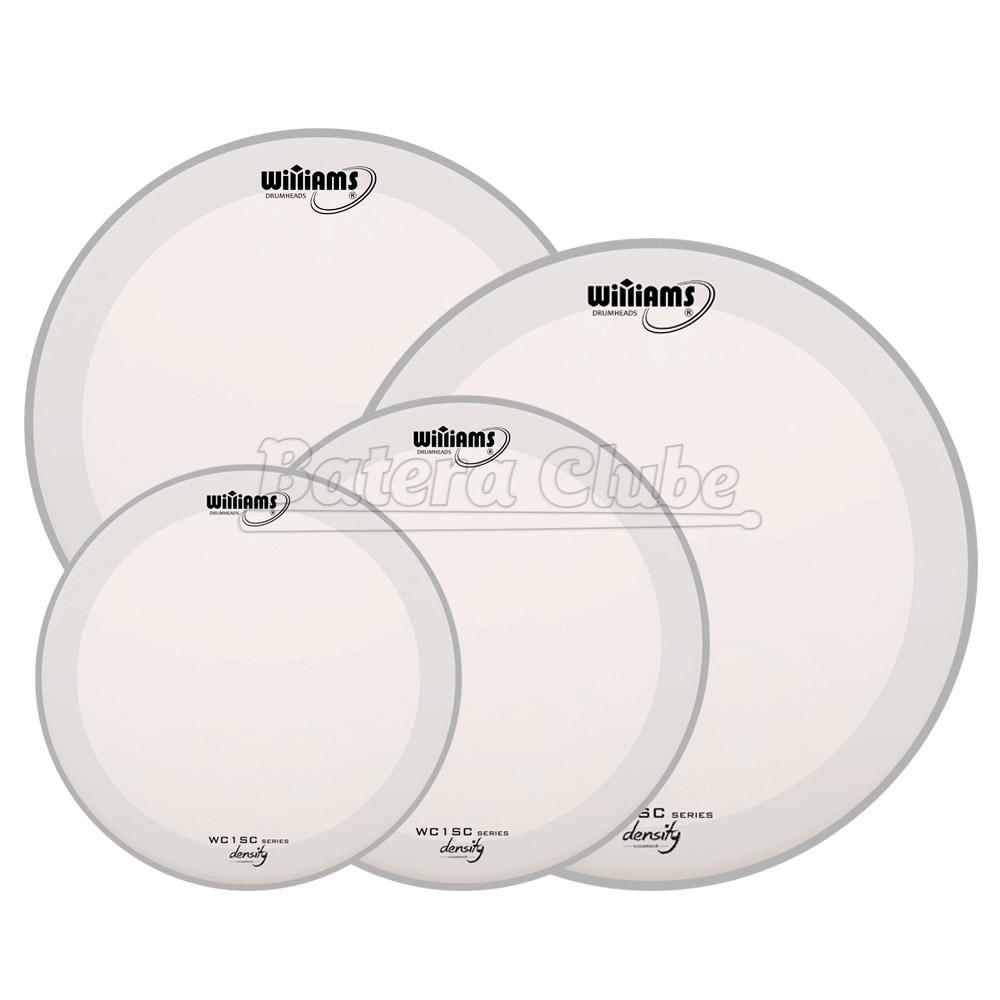 Kit de Peles Williams Density WC1SC Coated 10", 12", 16", 14"CX Filme Simples Porosa Anel Abafador