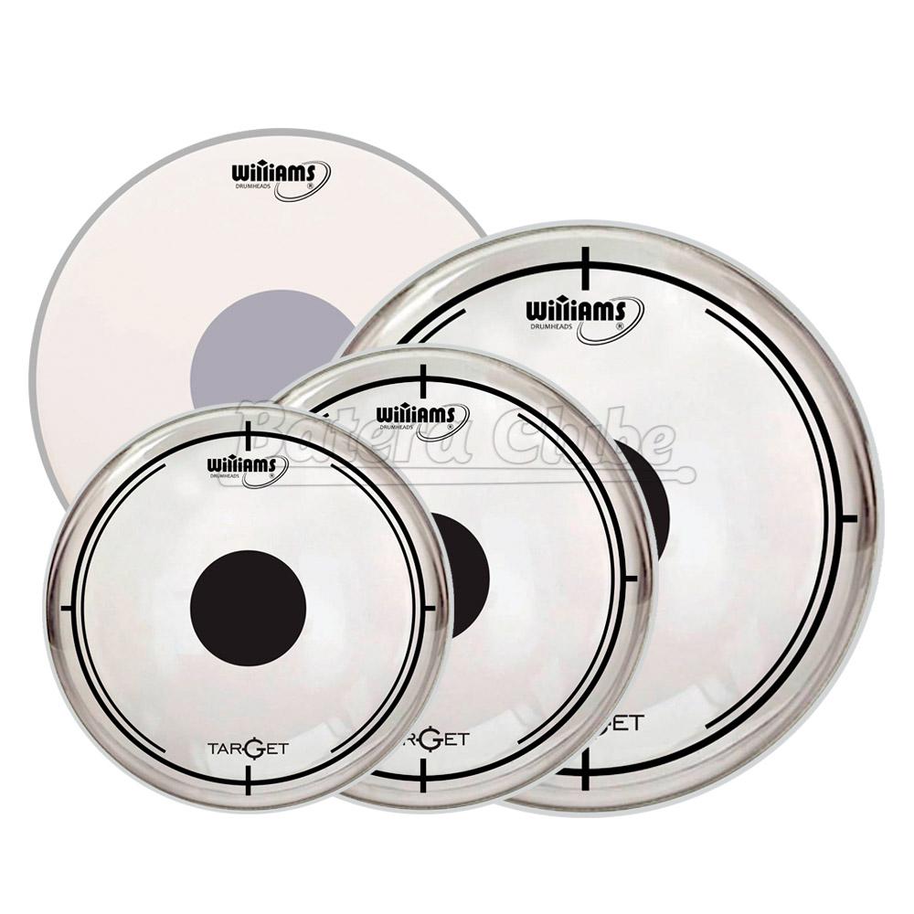 Kit de Peles Williams Target Dot DT2 Clear 10", 12", 16", 14" (caixa) Filme Duplo Transparente e Dot