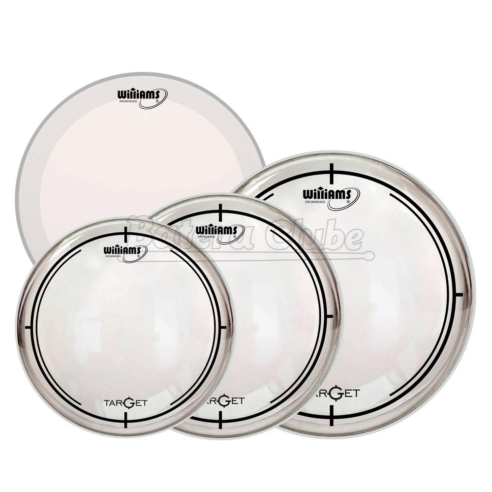 Kit de Peles Williams Target W2 Clear 10", 12", 14" e 14" (caixa) Filme Duplo Transparente