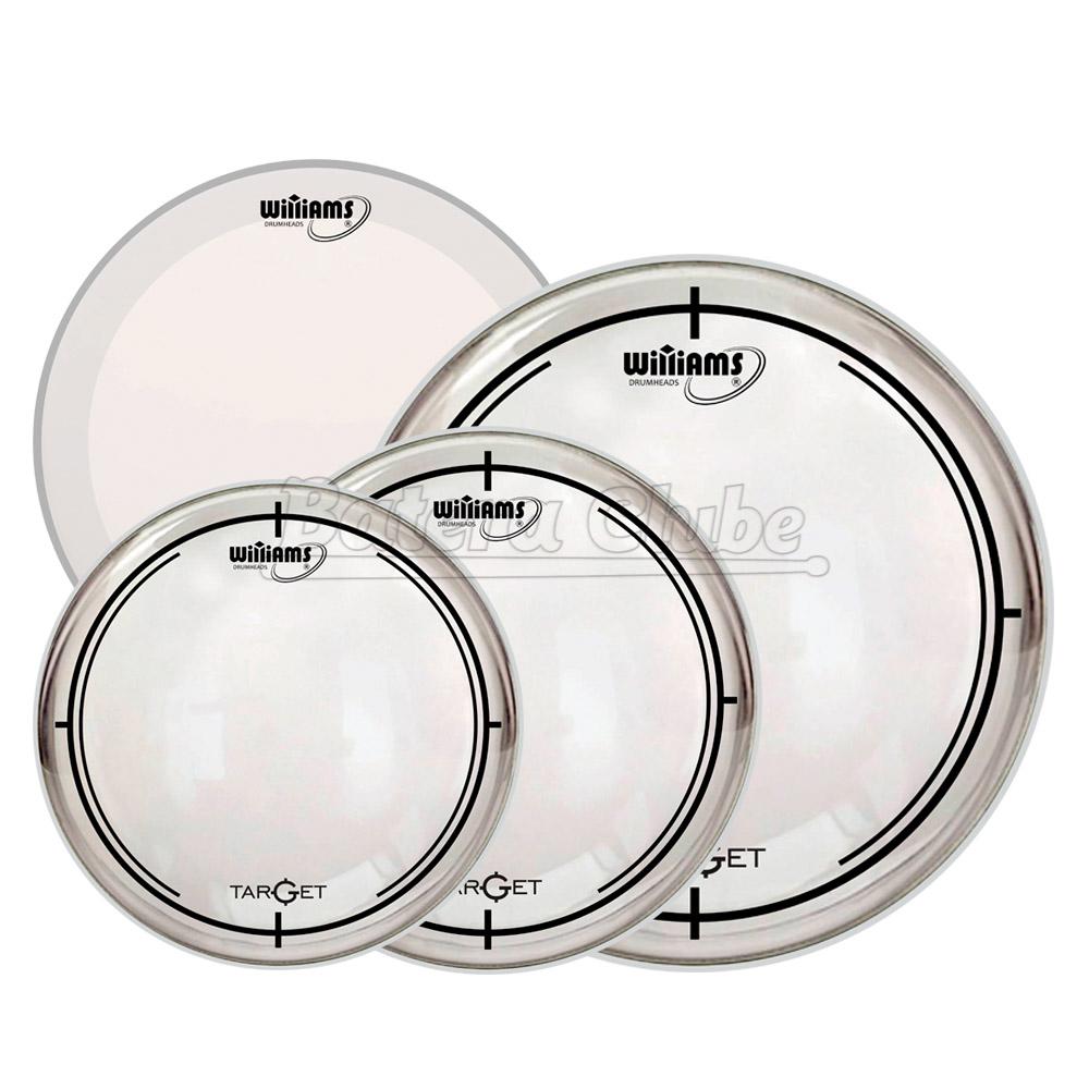 Kit de Peles Williams Target W2 Clear 10", 12", 16" e 14" (caixa) Filme Duplo Transparente