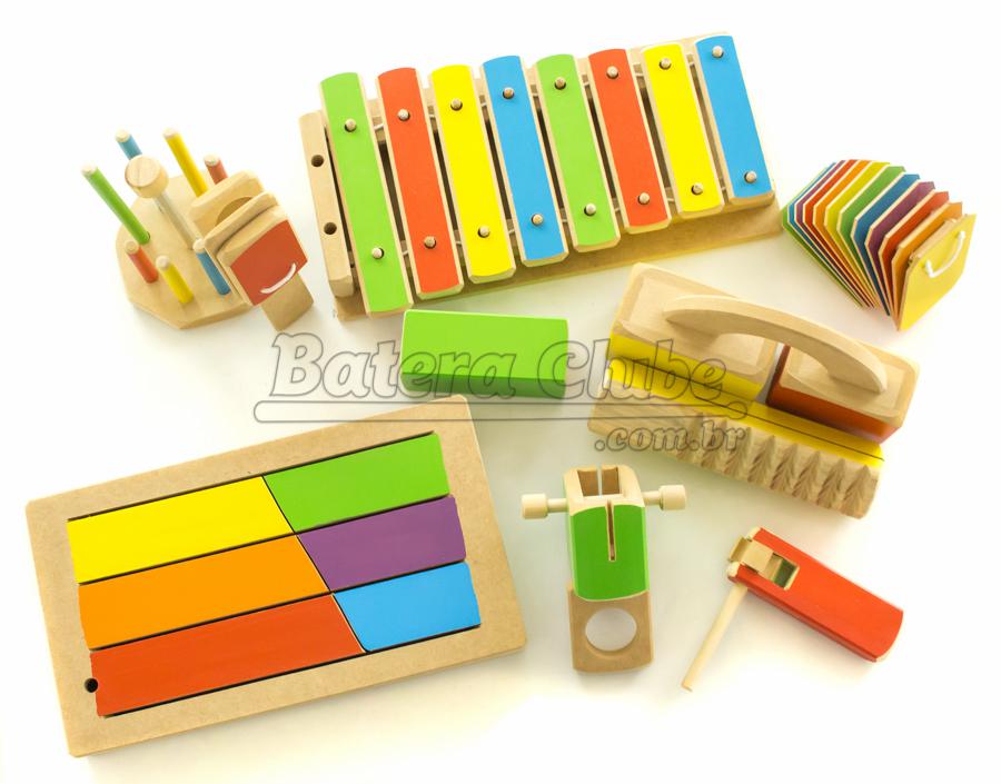 Kit de Percussão Infantil Percubo Mafagafo M11 com 10 Instrumentos (Musicalização Infantil)