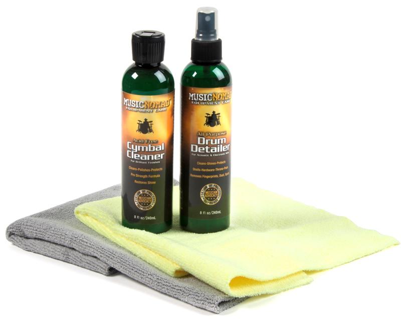 Kit de Polidor de Pratos e Limpador de Tambores e Ferragens Music Nomad MN112 com Flanelas