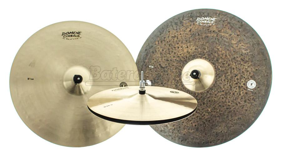 Kit de Pratos Domene Worship com Hihat 16", Crash 22" e Ride 24" em Bronze B20 (Made in Brazil)