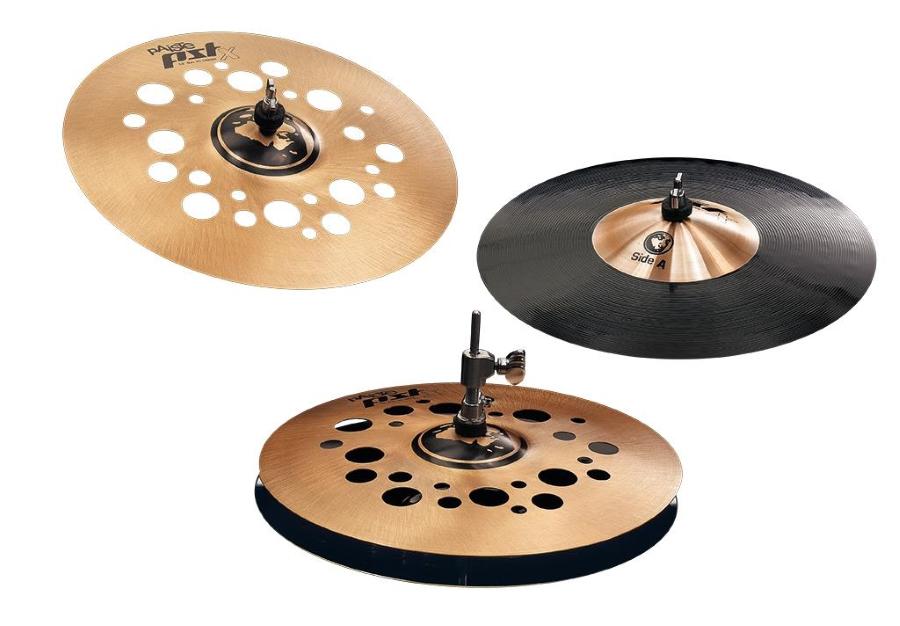 Kit de Pratos Paiste PSTX DJs 45 Set PSTX DJSET com Chimbal 12", Crash 12" e Ride 12"