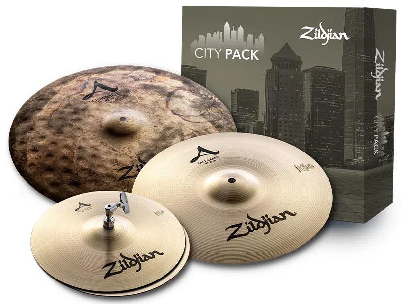 Kit de Pratos Zildjian A Series City Pack ACITYP248 Chimbal 12", Uptown Ride 18" e Crash 14" (16291)