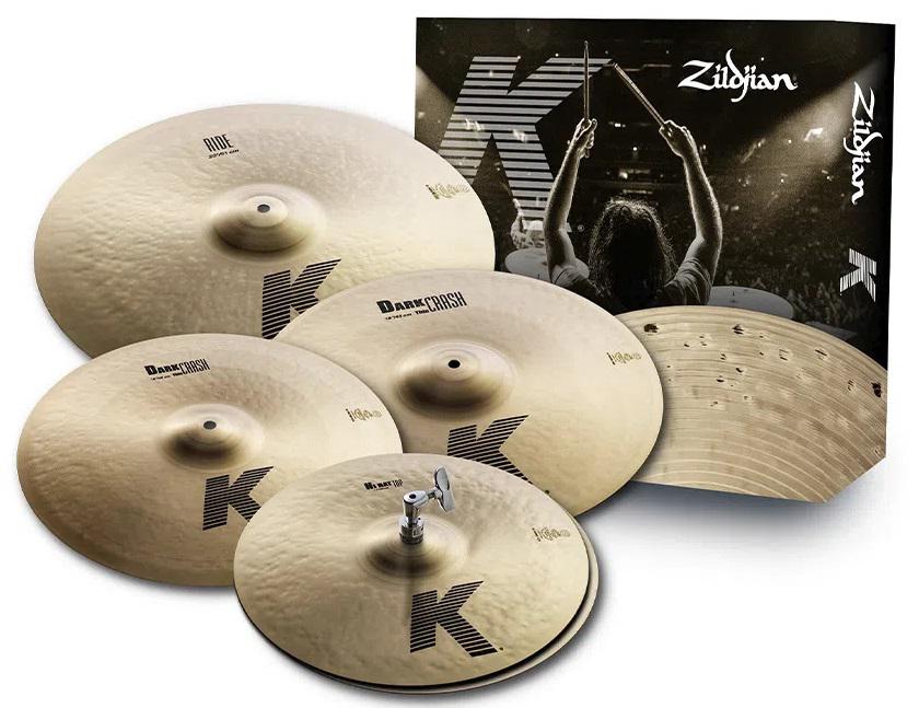 Kit de Pratos Zildjian K Series Dark K0800 com Crashes 16" e 18", Ride 20" e Chimbal 14" (16359)