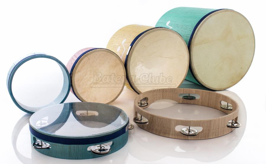Kit de Surdinhos JOG Vibratom P3650 com 6 Peças em Madeira e Baquetas (Musicalização Infantil)