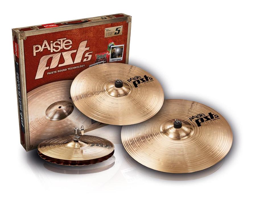 Kit de Pratos Paiste PST5N Rock Set Series com Crash 16", Ride 20" e Chimbal 14"