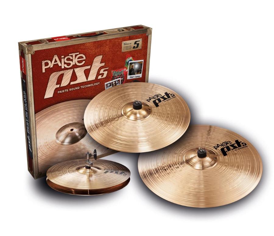 Kit de Pratos Paiste PST5N Universal Set Series com Crash 16", Ride 20" e Chimbal 14"