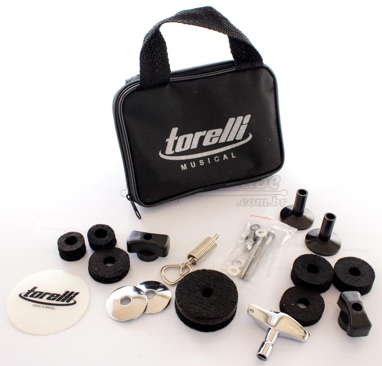 Kit SOS Torelli TA149 Primeiros Socorros 27 pç c/ Bag, Feltros, Pad Kick, Borboletas, Arruelas, etc
