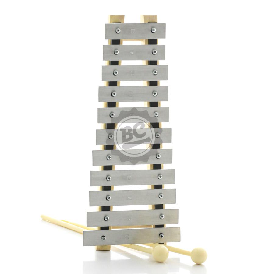 Metalofone Sopranino JOG Vibratom Natural com 11 Teclas P2133 em Aluminio (Musicalização Infantil)