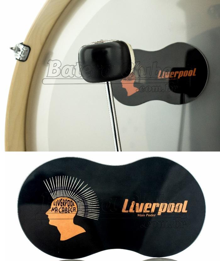 Pad de Bumbo Liverpool PBD Pad Kick em Poliéster para Pedal Duplo (11558)
