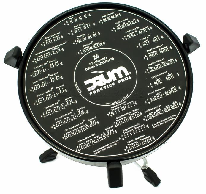 Pad de Estudo Drum Practice Pads 26 Rudiments 13" PRUD26 com os Rudimentos para Praticar