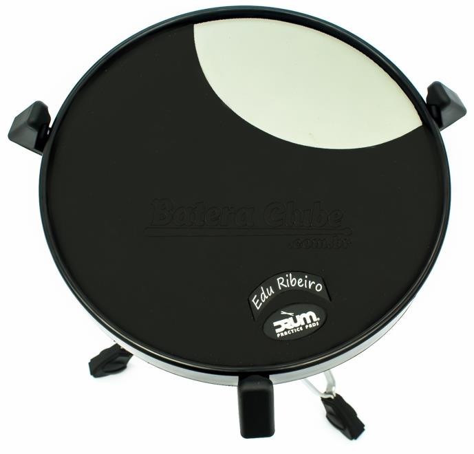 Pad de Estudo Drum Practice Pads Edu Ribeiro Signature 13" PVER Superfície Traseira para Vassourinha