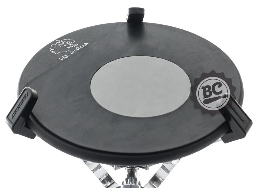 Pad de Estudo Gorilla Double Rubber 12" Cinza PGD12C com Borrachas de Duas Densidades e 2 lados