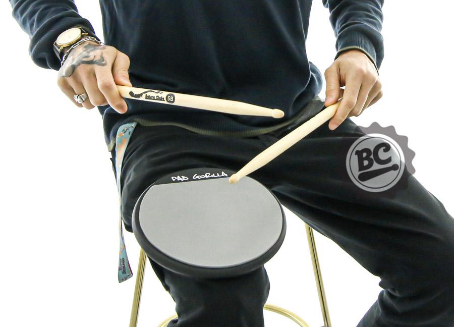 Pad de Estudo Gorilla Cinza para fixar na perna 8" PGP8C com borracha independente da base de madeira