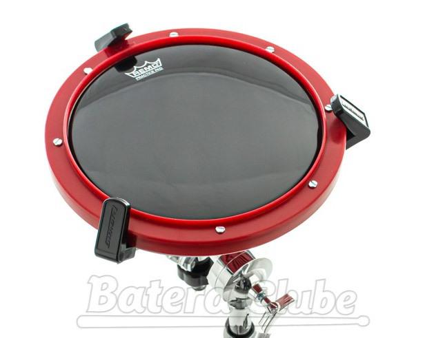 Pad de Estudo Remo 10" Vermelho com Pele Ambassador Ebony com Resposta tipo Tons (10556)