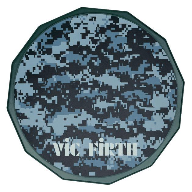 Pad de Estudo Vic Firth 06" Digital Camo Practice VXPPDC06 com rosca inferior p/ fixação em estantes