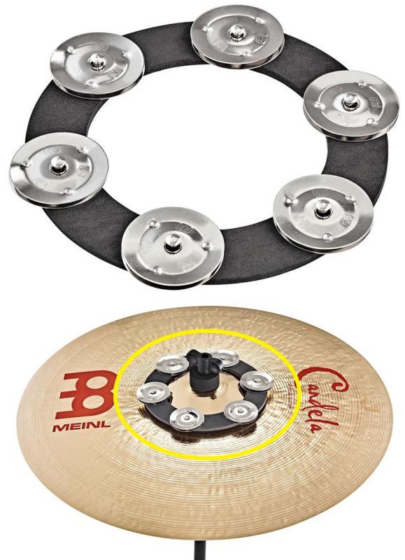 Pandeirola de Chimbal Meinl Soft Ching Ring SCring para Fixar no Chimbal ou Ride como Chuveirinho