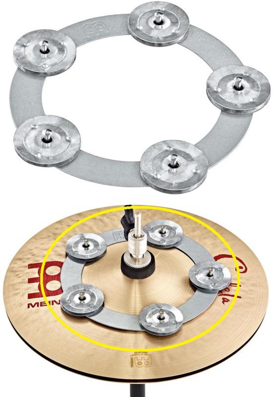 Pandeirola de Chimbal Meinl Dry Ching Ring DCring para Fixar no Chimbal ou Ride como Chuveirinho