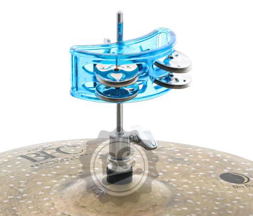 Pandeirola de Chimbal Torelli TPC307 Azul para fixar na haste da máquina de chimbal som de chocalho