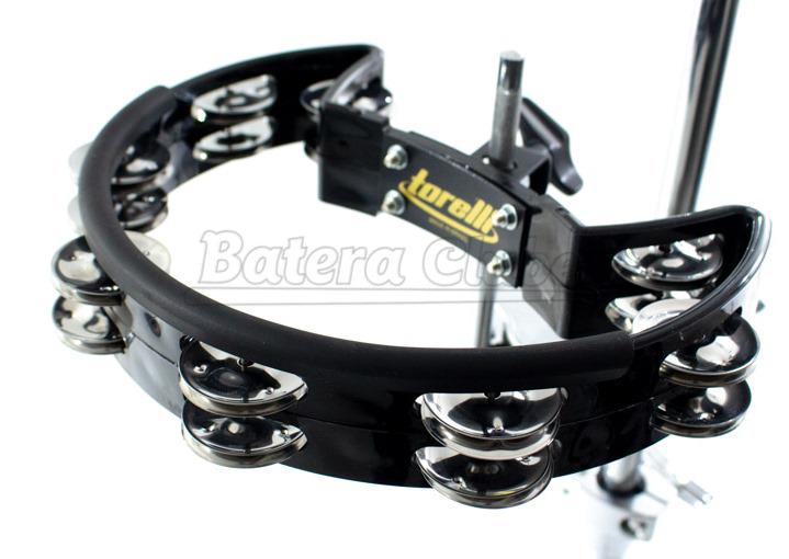 Pandeirola Torelli TP323 Meia Lua Black com presilha para fixar em ferragens