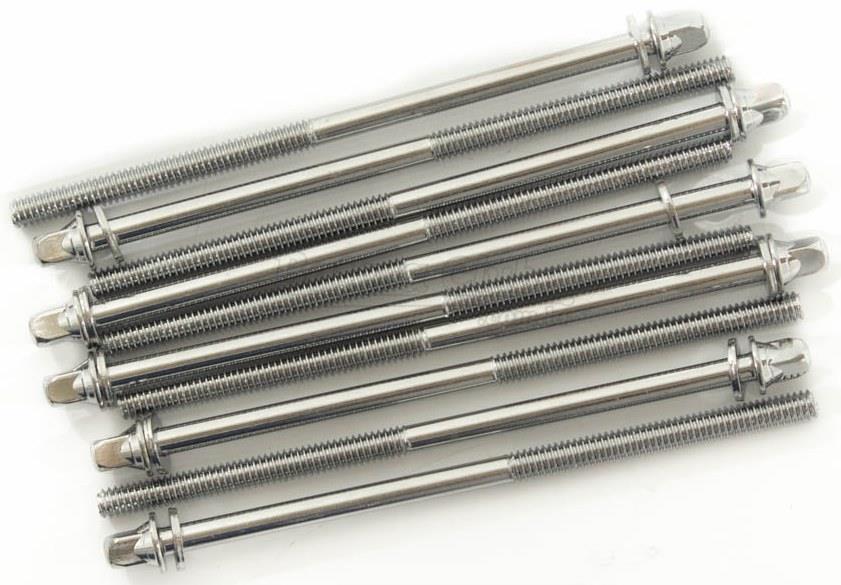 Parafuso Ahead Tension Rods 110mm Kit com 10 Unidades para Afinação 110MM-10 Padrão Top de Bumbo