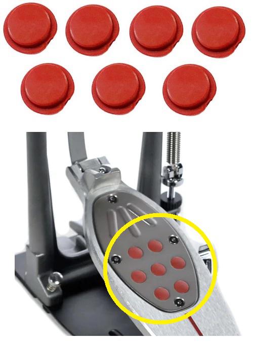 Pastilha de Borracha para Pedal Pearl Red Eliminator e Demon Drive NP-283RV/7 Traction Grip