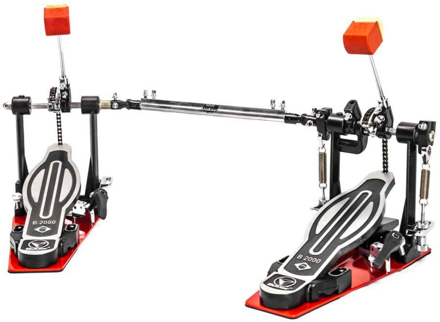 Pedal Duplo Bauer B-2000 Series BPD22 com Batedor de 2 Faces com Memória e Extensor de Sapata