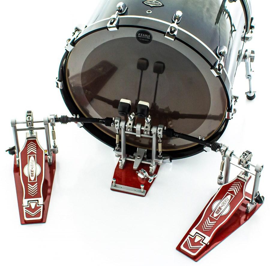 Pedal Duplo OffSet Ergonomic Red Double Chain Drive com posicionamento reto e ergonômico (RARIDADE)