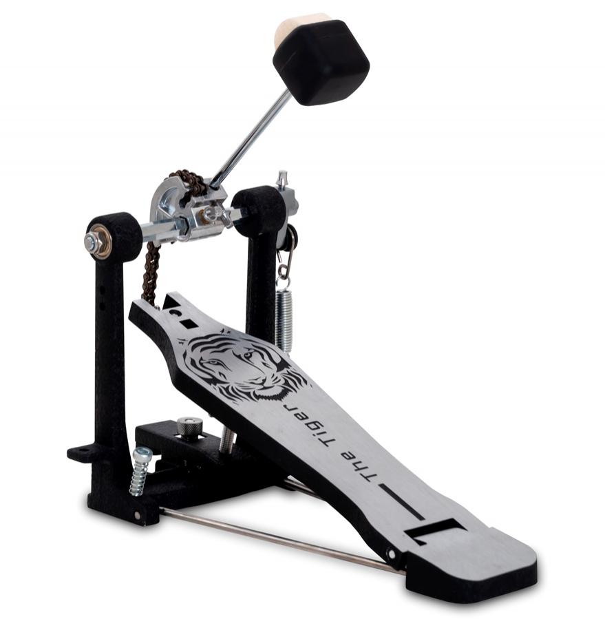 Pedal Simples Odery The Tiger P-604 com batedor de 2 faces e espora de fixação inferior