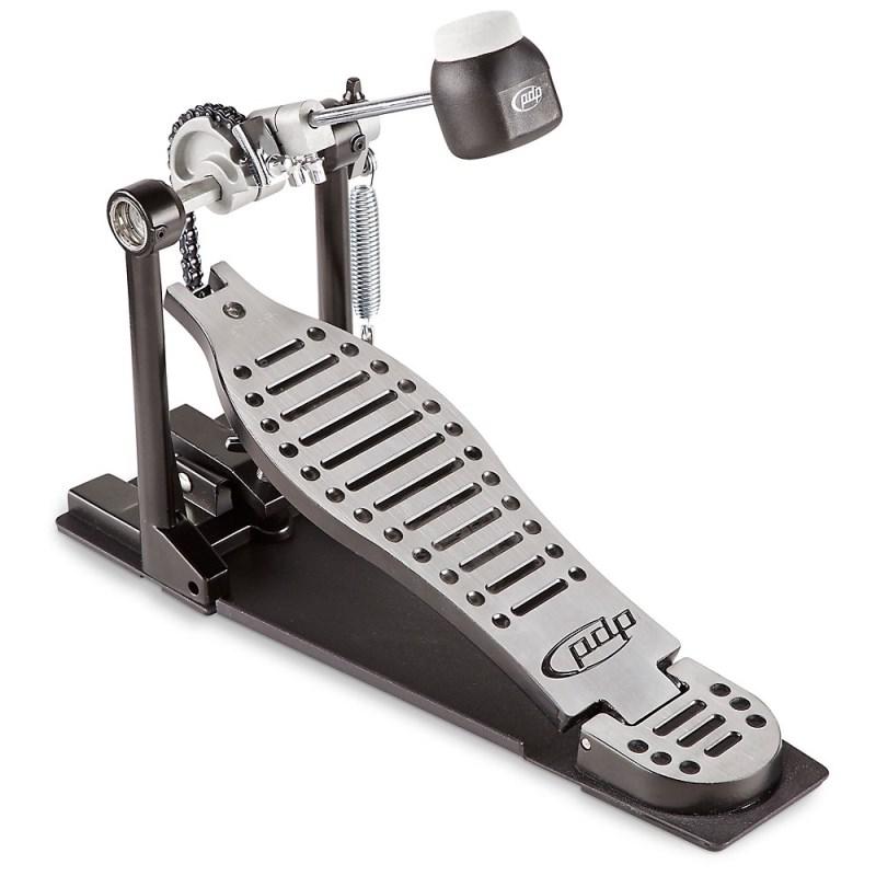 Pedal Simples PDP by DW SP450 Single Chain Drive com Base Fixa Padrão DW 2000 com Batedor 2 Faces