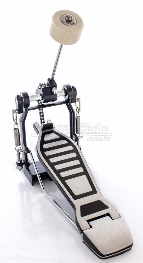 Pedal Simples Nagano PED-0001 Single Chain Drive e batedor tipo vintage de feltro