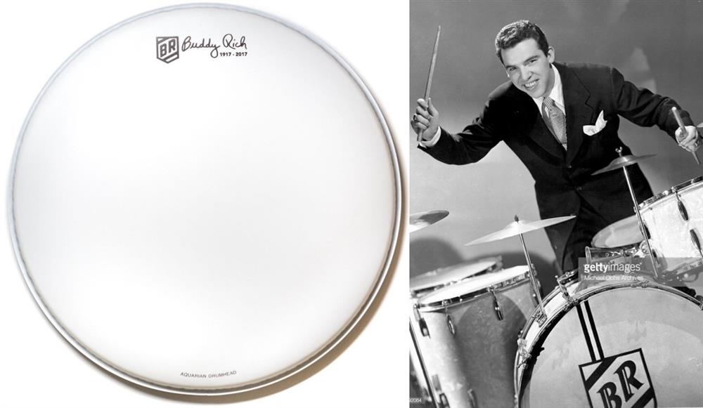 Pele Aquarian Buddy Rich Limited Edition Texture Coated 14" TCBR14 Porosa Clássica Comemorativa 80670